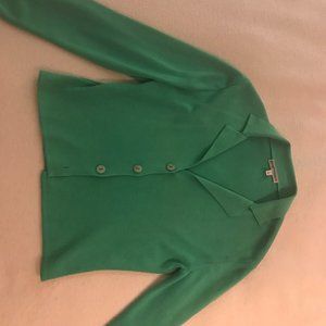 Emporio Armani Size 42 Italian green cardigan sweater